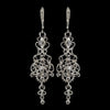 Rhodium Clear Rhinestones & Ivory Pearl Bridal Wedding Jewelry Set