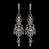 Rhodium Clear Rhinestone Chandelier Bridal Wedding Earrings 76016