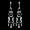 Antique Rhodium Silver Clear Micro Pave Encrusted Dainty Chandelier Bridal Wedding Earrings 7788