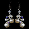 Chic Freshwater Pearl & Aurora Borealis Crystal Bead Bridal Wedding Earrings 7830
