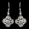 Antique Silver Clear CZ Crystal Bridal Wedding Necklace 8119 & Bridal Wedding Earrings 8107 Bridal Wedding Jewelry Set