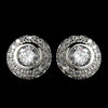 Antique Silver Clear CZ Stone Bridal Wedding Necklace 8112 and Bridal Wedding Earrings 8118 Bridal Wedding Jewelry Set