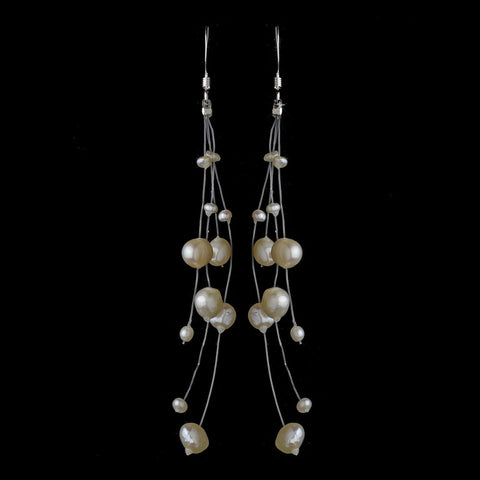 Freshwater Pearl Illusion Couture Earring w/Sterling Silver Hook E 8192