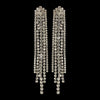 Rhodium Clear Rhinestone Dangle Bridal Wedding Earrings 82019