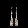 Rose Gold Pave CZ Crystal Teardrop Hook Dangle Bridal Wedding Earrings 82062