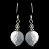 Freshwater Pearl & Crystal Hook Bridal Wedding Earrings 8212