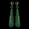 * Encrusted with Green Rhinestones Crystal Dangle Earring 8341