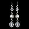Swarovski Crystal Bead & Pearl Dangle Bridal Wedding Earrings 8352