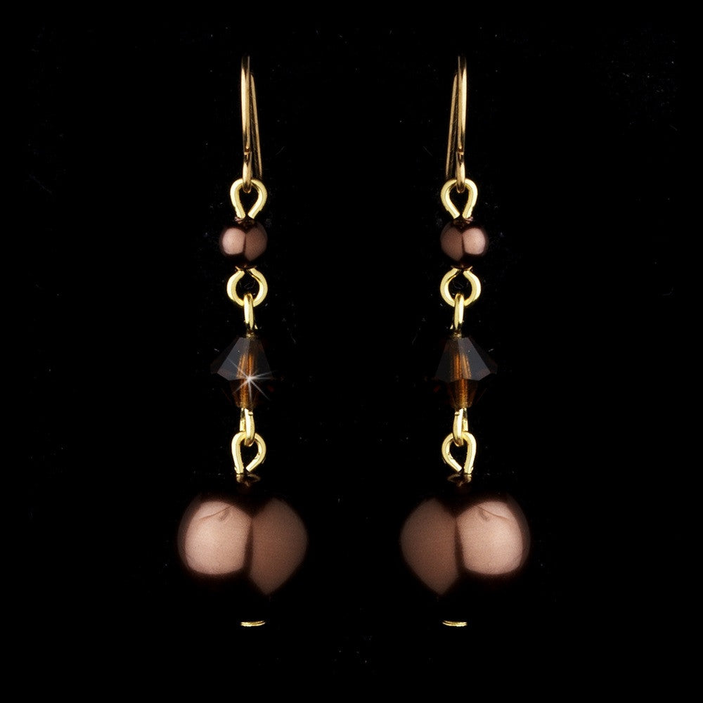 Earring 8355 Gold Brown