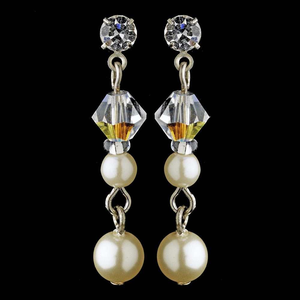 Pearl Bridal Wedding Earrings 8365