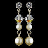 Bridal Wedding Necklace Earring Set NE 8365 Silver Ivory
