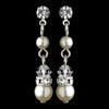 Earring 8370 Silver Ivory or White