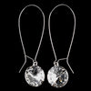 Silver Clear Dangle Bridal Wedding Earrings 8400