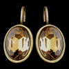 Gold Topaz Bridal Wedding Earrings 8401