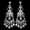Bridal Wedding Chandelier Earring with Clear Crystals E 8415 Silver AB