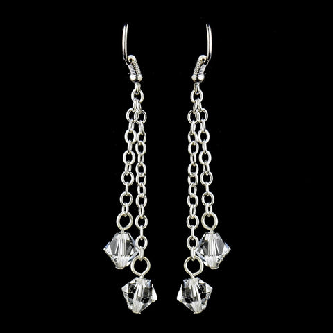 Earring 8429 Silver Clear