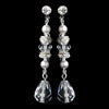 Gorgeous Silver Clear Rhinestone & Crystal Dangle Bridal Wedding Earrings 8438