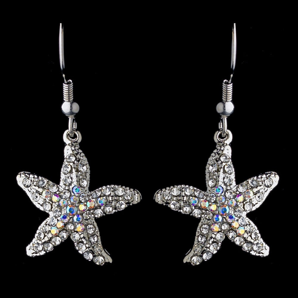 Starfish Earring Set 8502 Silver AB
