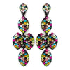 * Rainbow Mix on Black Earring Set 8541