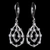 Silver Clear Rhinestone Bridal Wedding Earrings 8787