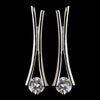 Silver Clear CZ Stone Bridal Wedding Necklace & Earrings 8790 Bridal Wedding Jewelry Set