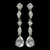 Antique Silver Clear Cubic Zirconia Earring 9011
