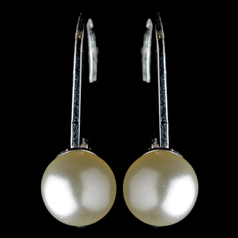 Silver Ivory Pearl Drop Earring 9267