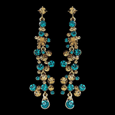 Earring 938 Gold Turquoise