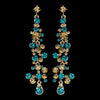 Earring 938 Gold Turquoise