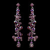 Pink AB Bridal Wedding Earrings 938