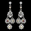 AB & Clear Rhinestone Chandelier Bridal Wedding Earrings 940