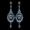 Light Blue Vintage Dangle Bridal Wedding Earrings E 947