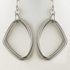 Silver Hoop Bridal Wedding Earrings 9516