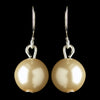 Silver Ivory Pearl Hook Drop Bridal Wedding Earrings 9715
