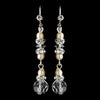 Silver Ivory Pearl, Rhinestone & Rondelle Bridal Wedding Jewelry Set 9717