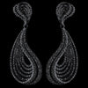 Black Rhinestone Dangle Bridal Wedding Earrings 9893