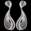 Rhodium AB Rhinestone Dangle Bridal Wedding Earrings 9893