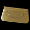 * Elegant Gold Satin Silk & Clear Rhinestone Bridal Wedding Evening Bag 206