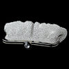 Silver Clear Crystal Bridal Wedding Evening Bag 331