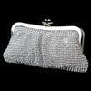 Silver Clear Crystal Bridal Wedding Evening Bag 331