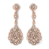 Silver Clear Rhinestone Chandelier Bridal Wedding Earrings 8685