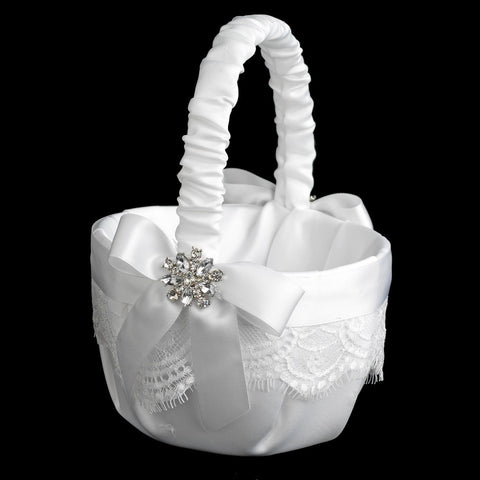 Ribbon & Bridal Wedding Brooch Bridal Wedding Flowergirl Basket Set 848