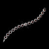 Silver Ruby Round Rhinestone Bridal Wedding Bracelet 2614