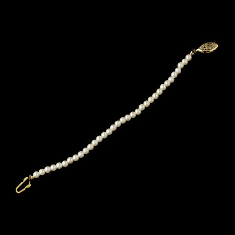 Gold Ivory Pearl Bridal Wedding Bracelet 3154