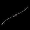 Silver Brown & Clear Marquise Rhinestone Bridal Wedding Bracelet 3995