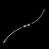 Silver Ruby & Clear Marquise Rhinestone Bridal Wedding Bracelet 3995