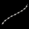 Silver Clear Marquise Rhinestone Bridal Wedding Bracelet 4054