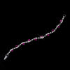 Silver Fuchsia & Clear Marquise Rhinestone Bridal Wedding Bracelet 9344