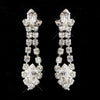 Silver Clear Marquise Dangle Bridal Wedding Earrings 6102