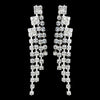 Silver Clear Rhinestone Chandelier Bridal Wedding Earrings 6550